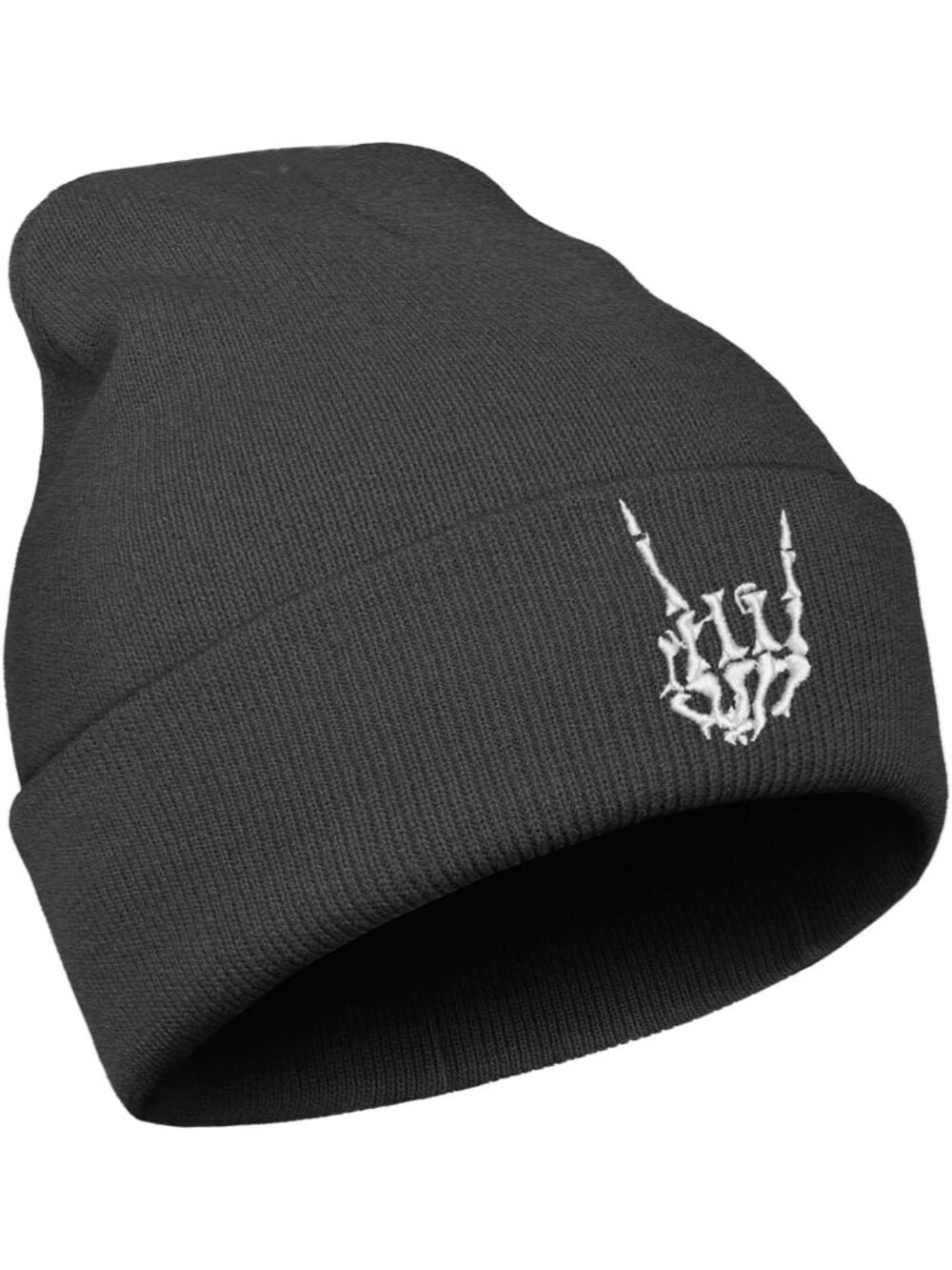 Unisex Skeleton-dark Grey Skull Goth Knit Beanie Emo Christmas Skeleton Hats
